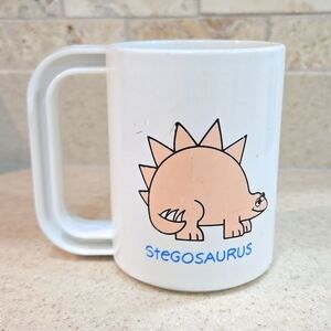 Vintage 1989 Current Stegosaurus/Brontosaurus Dinosaur Plastic Mug